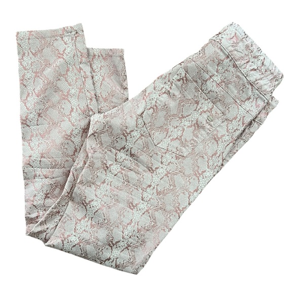 Bevy Flog rose gold python Shely pull on ankle pants size 27 - Picture 2 of 11